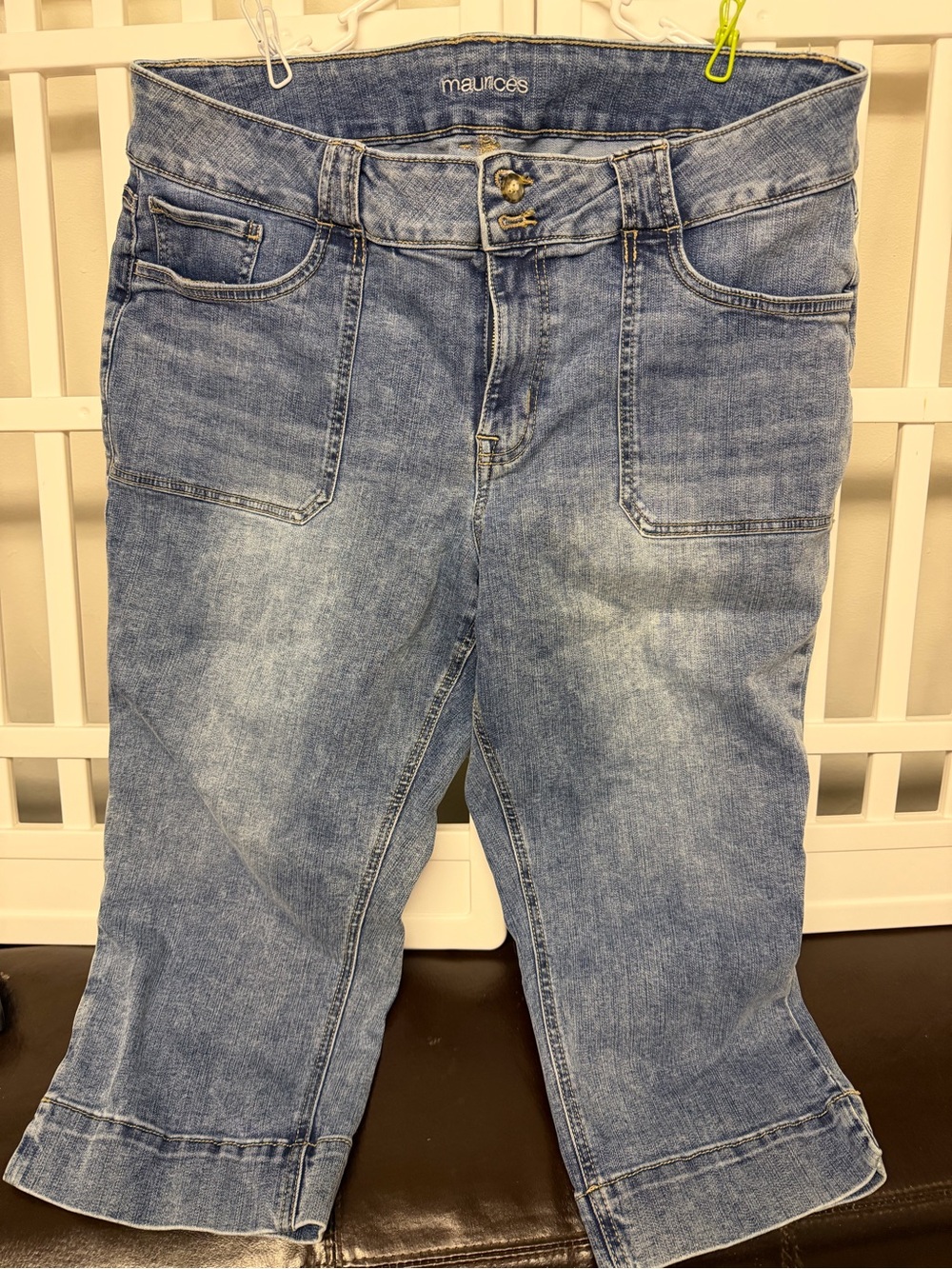 Maurices Light Blue Denim Cropped Jeans